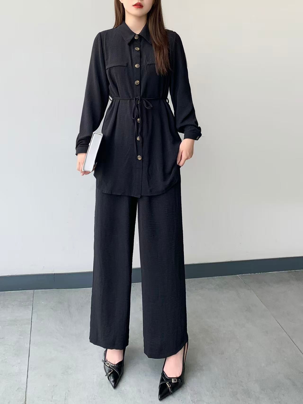 Stripped Longline Blouse (Bottoms Only) (L-6810B)