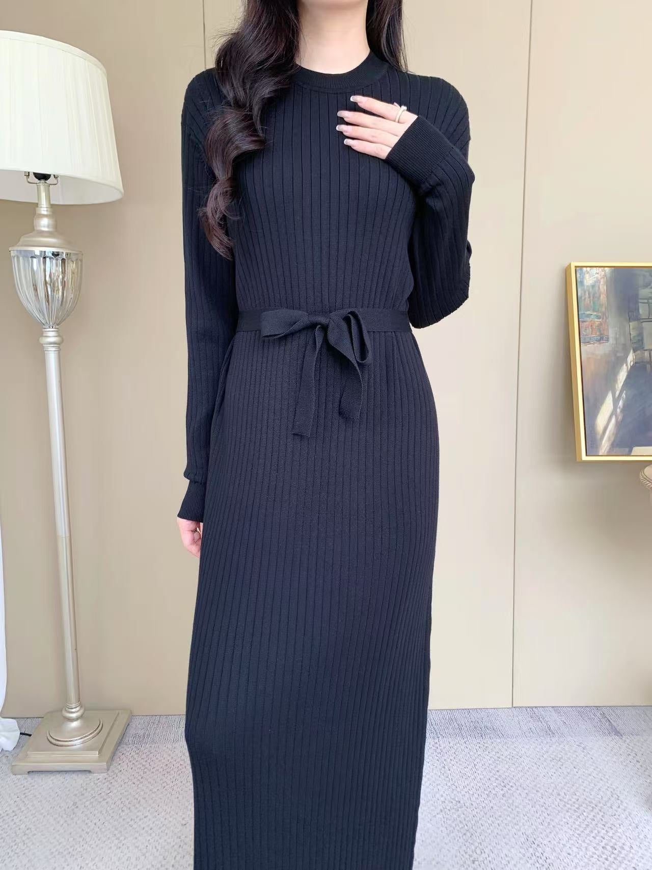 Ribbed Maxi Dress (L-19092C)