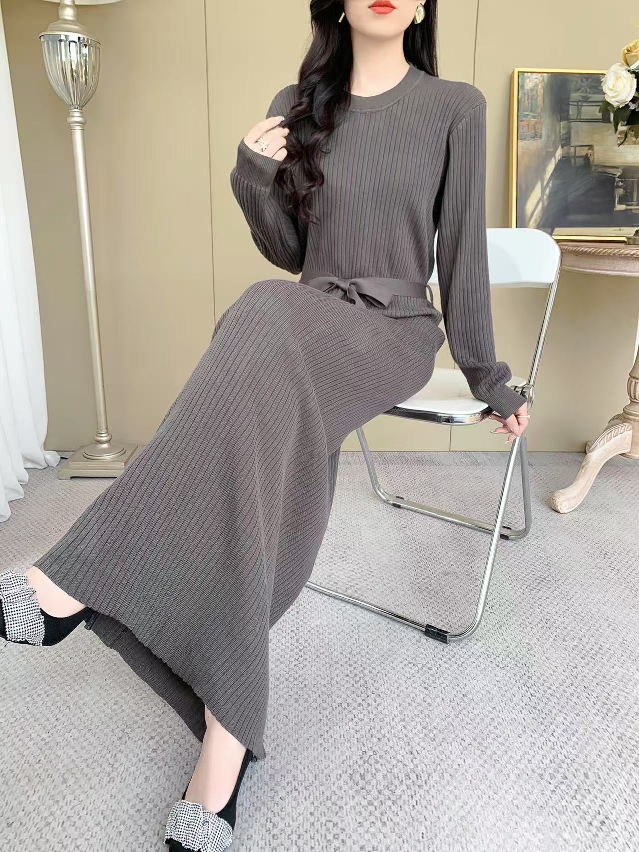 Ribbon Maxi Dress (L-19092A )