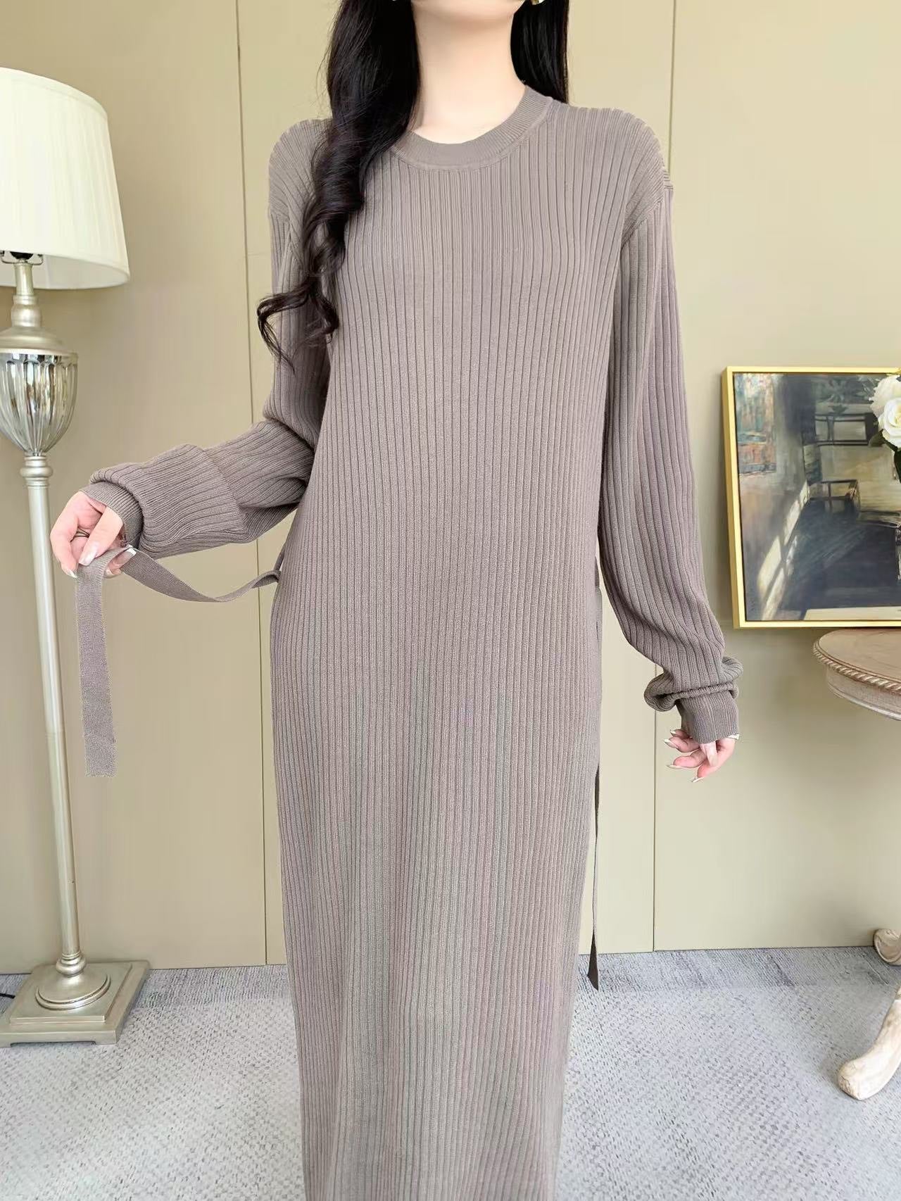 Ribbon Maxi Dress (L-19092A )