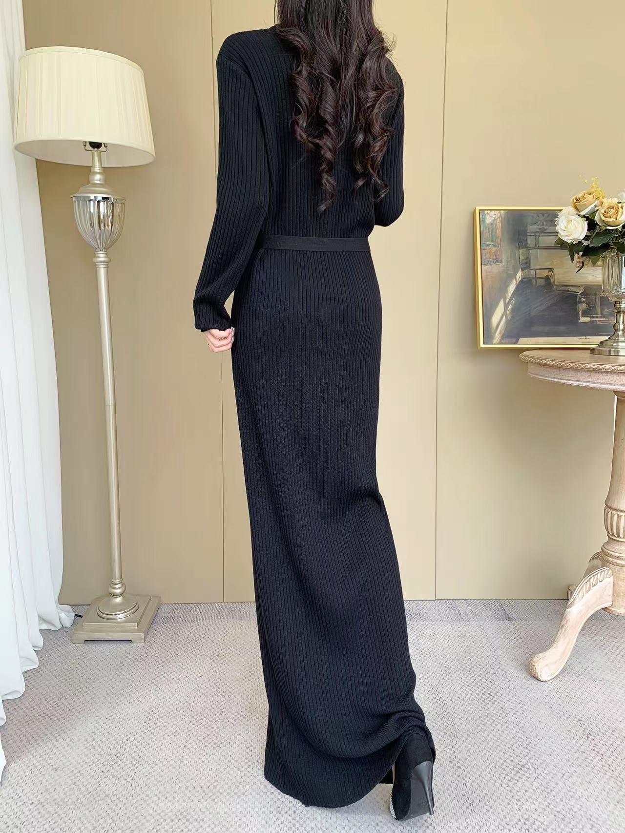 Ribbon Maxi Dress (L-19092A )