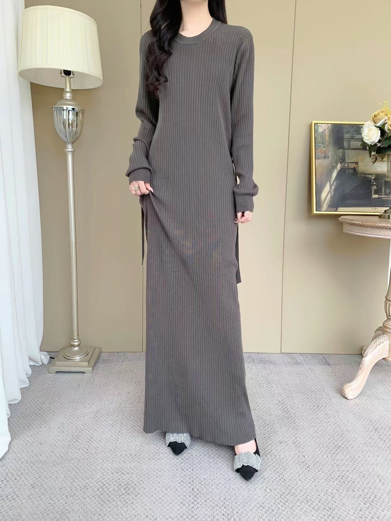 Ribbon Maxi Dress (L-19092A )