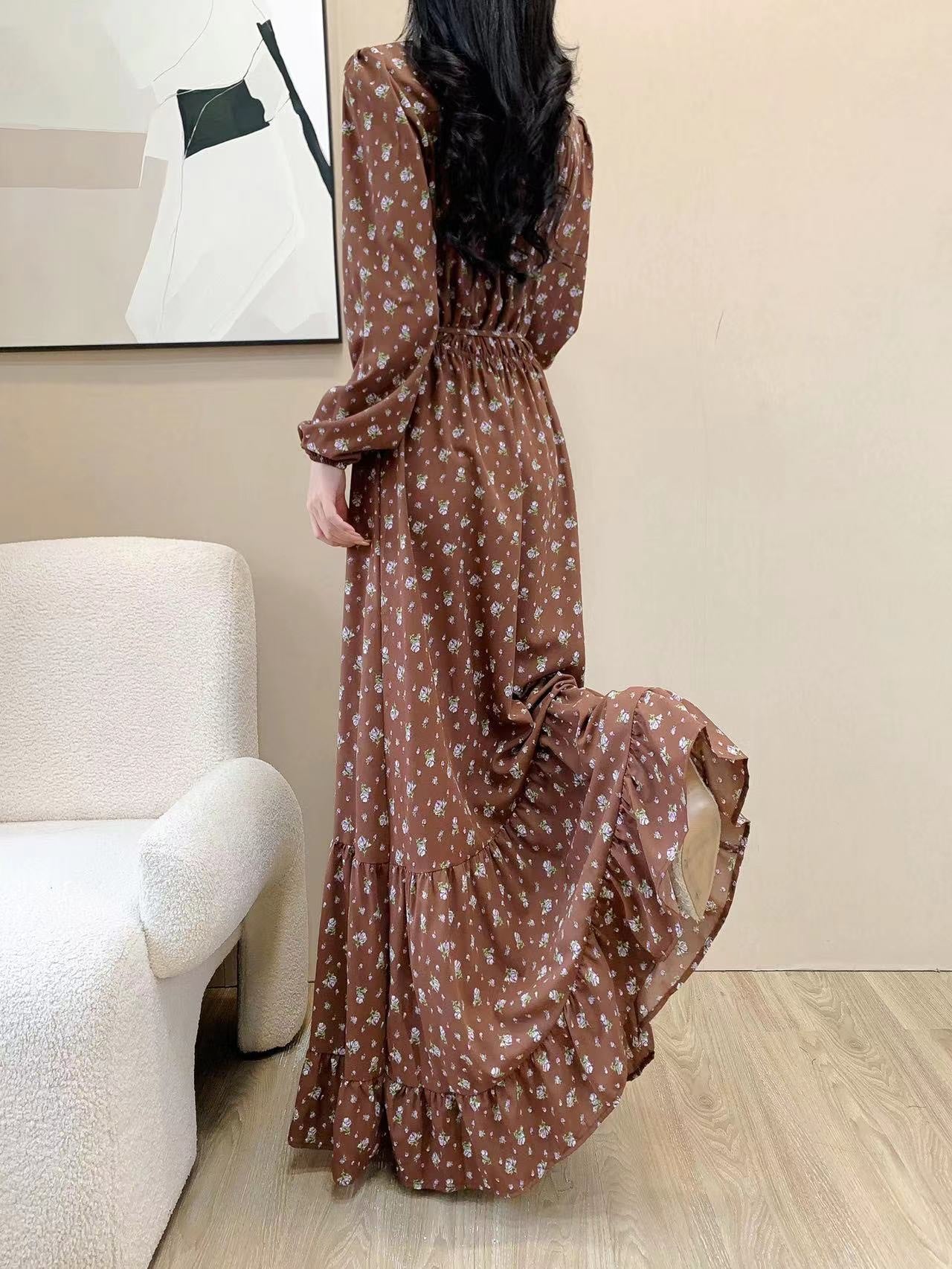 Bloom Button Up Maxi Dress (L-21322B)