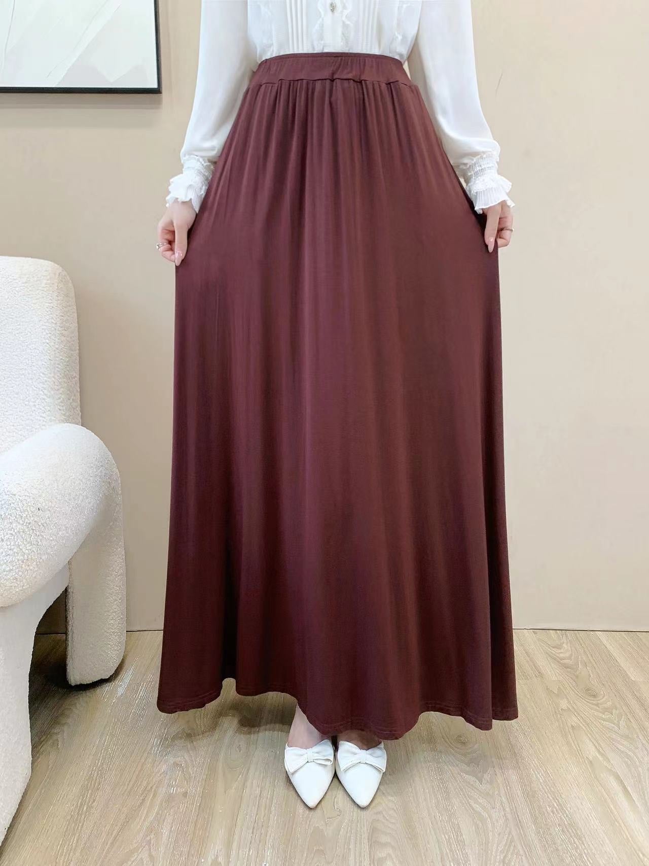 Pre Pleated Maxi Skirt (L-2312)