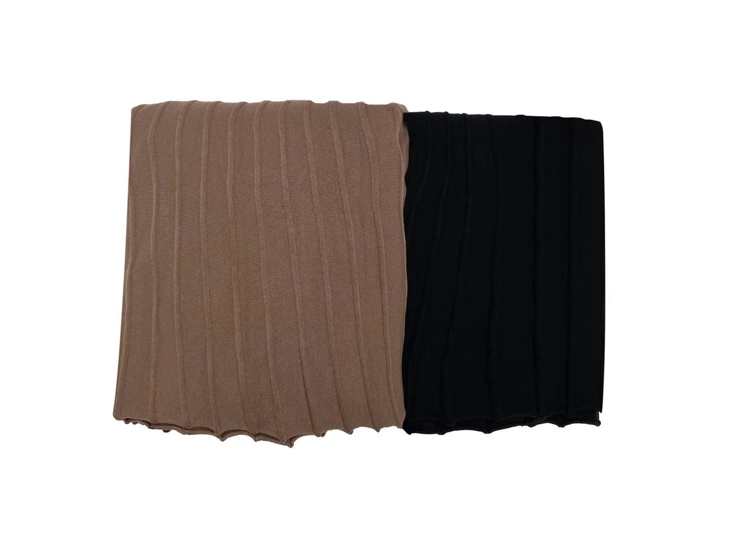 Pleated Knit Skirt (L-23303A)