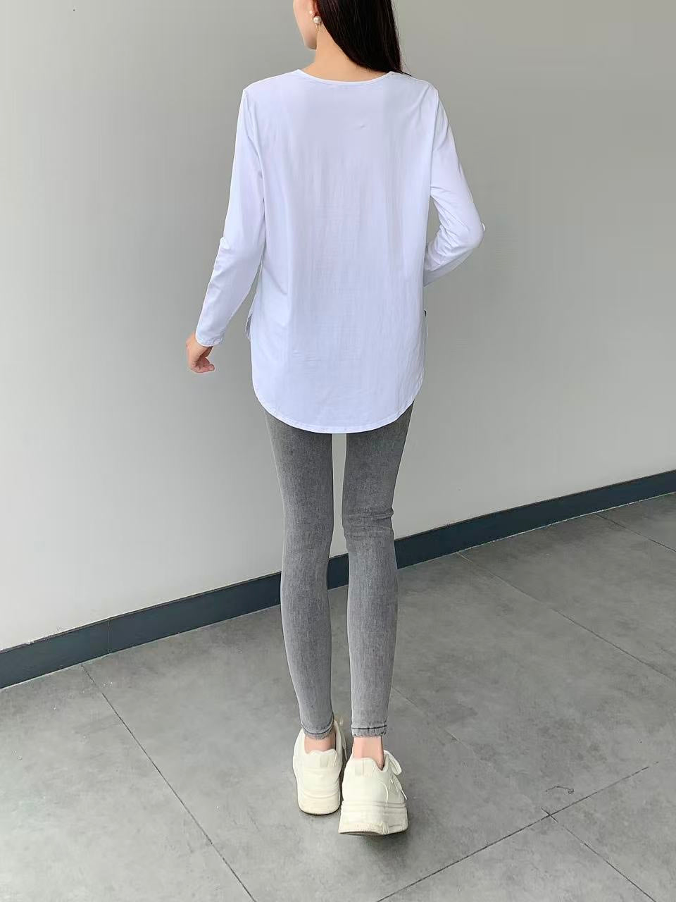 Casual Cotton Long Sleeve Top (L- 23509-1 )