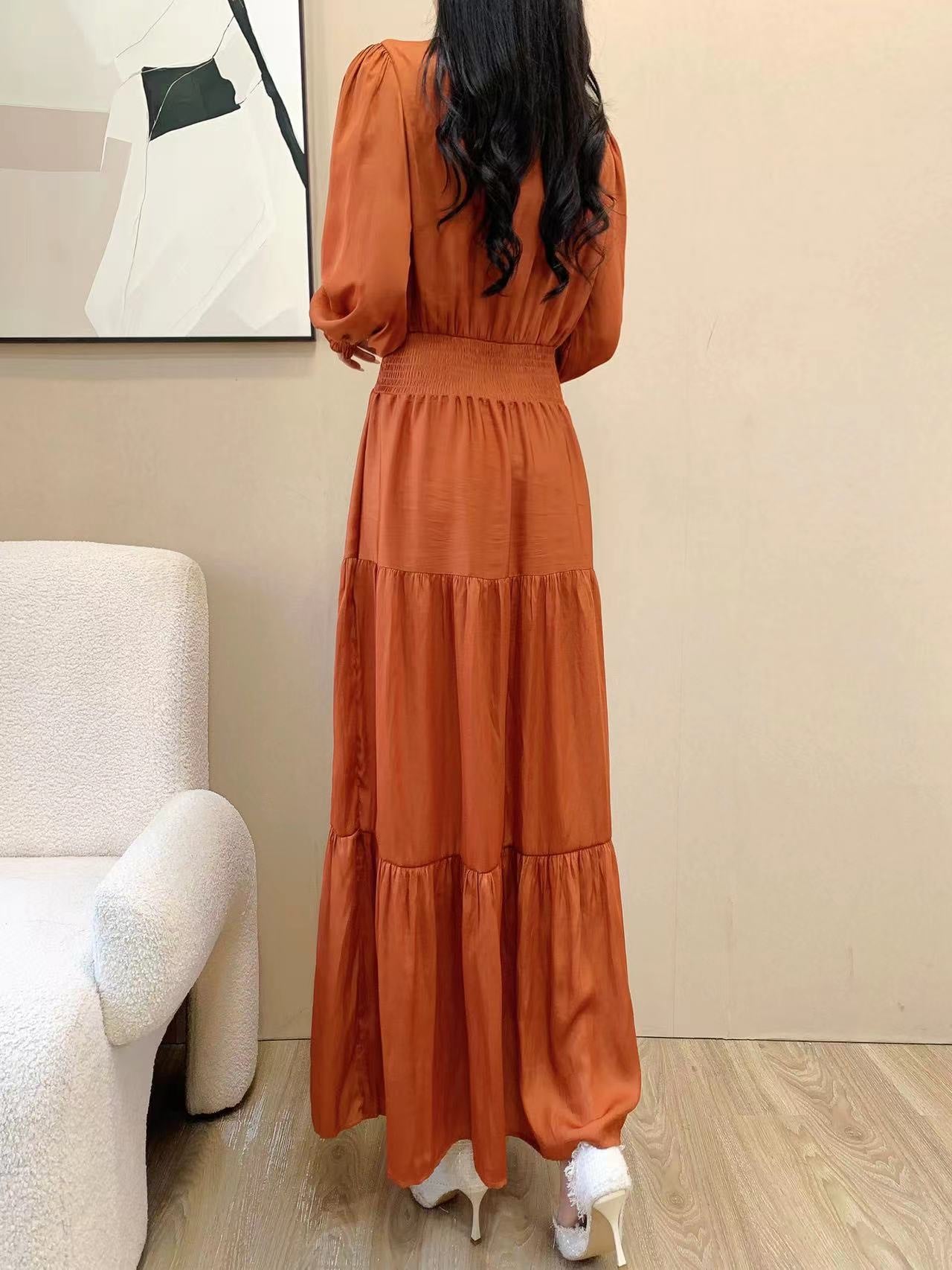 Silk Maxi Dress (L-24428)