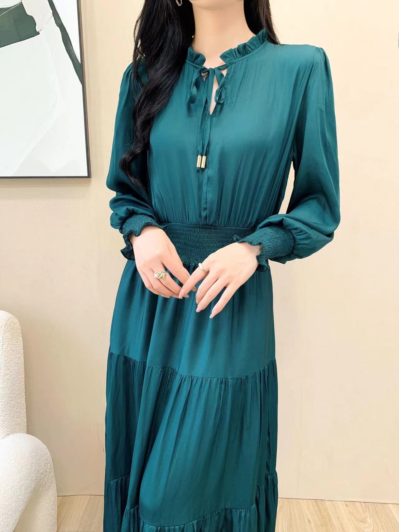 Silk Maxi Dress (L-24428)