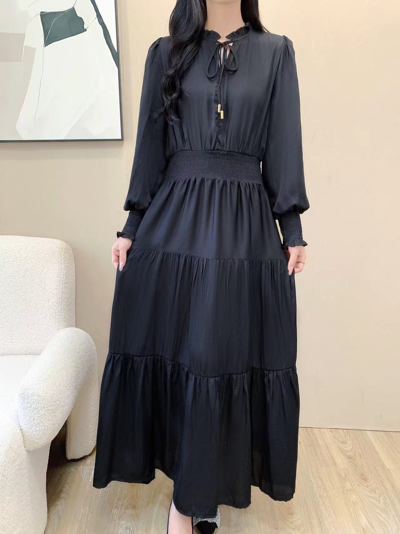 Silk Maxi Dress (L-24428)