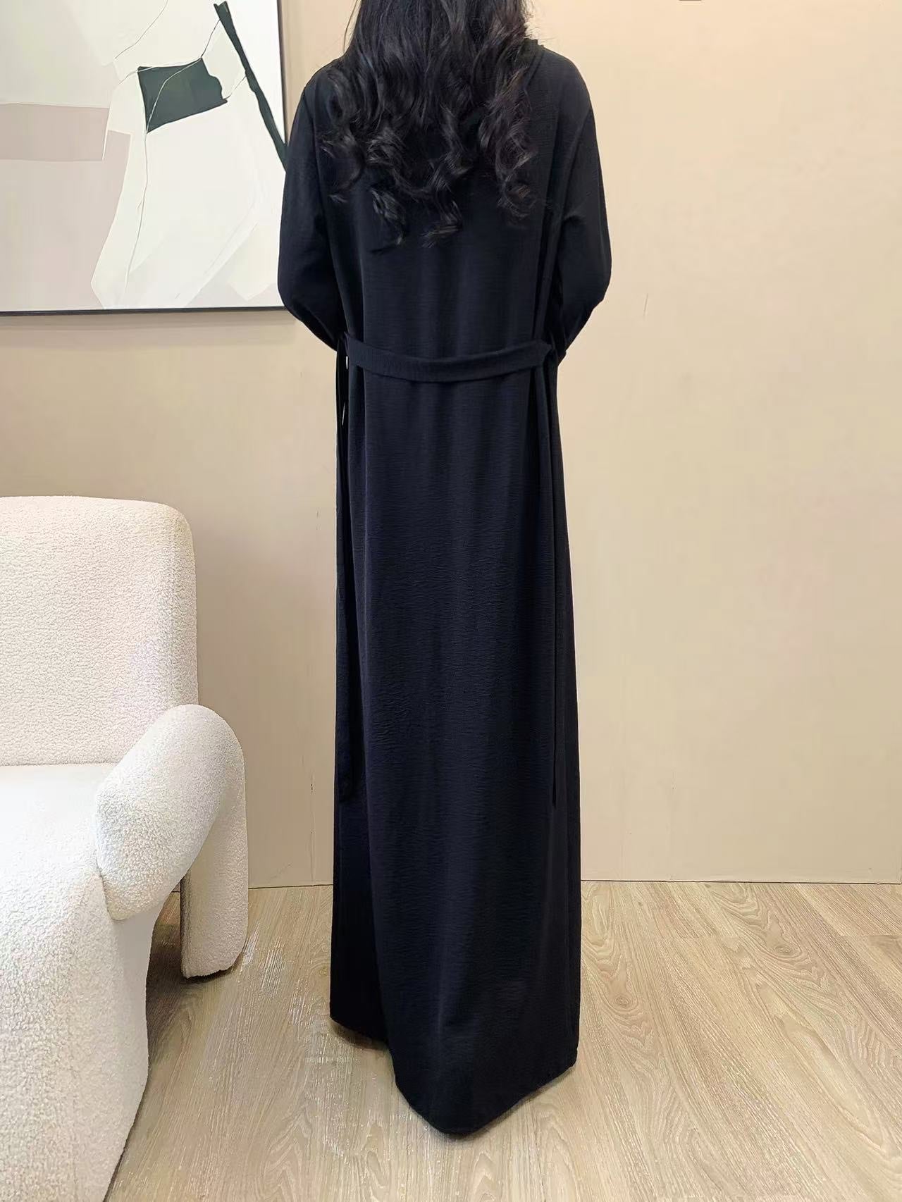 Hoodie Long Dress (L-24806)