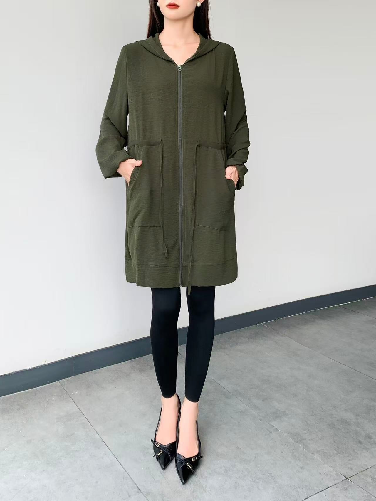 Long Sleeve Zip Hoodie (L-23109)