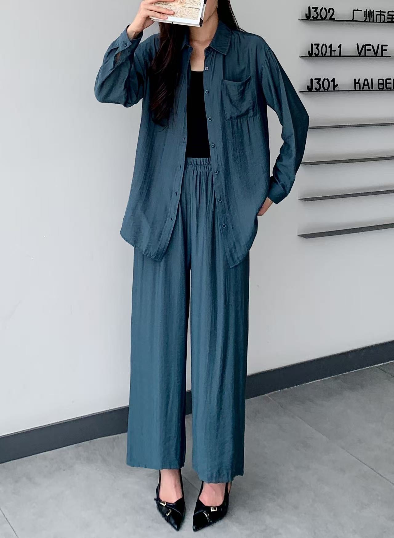 Wide Straight Pants Bottoms Only (L-24305)