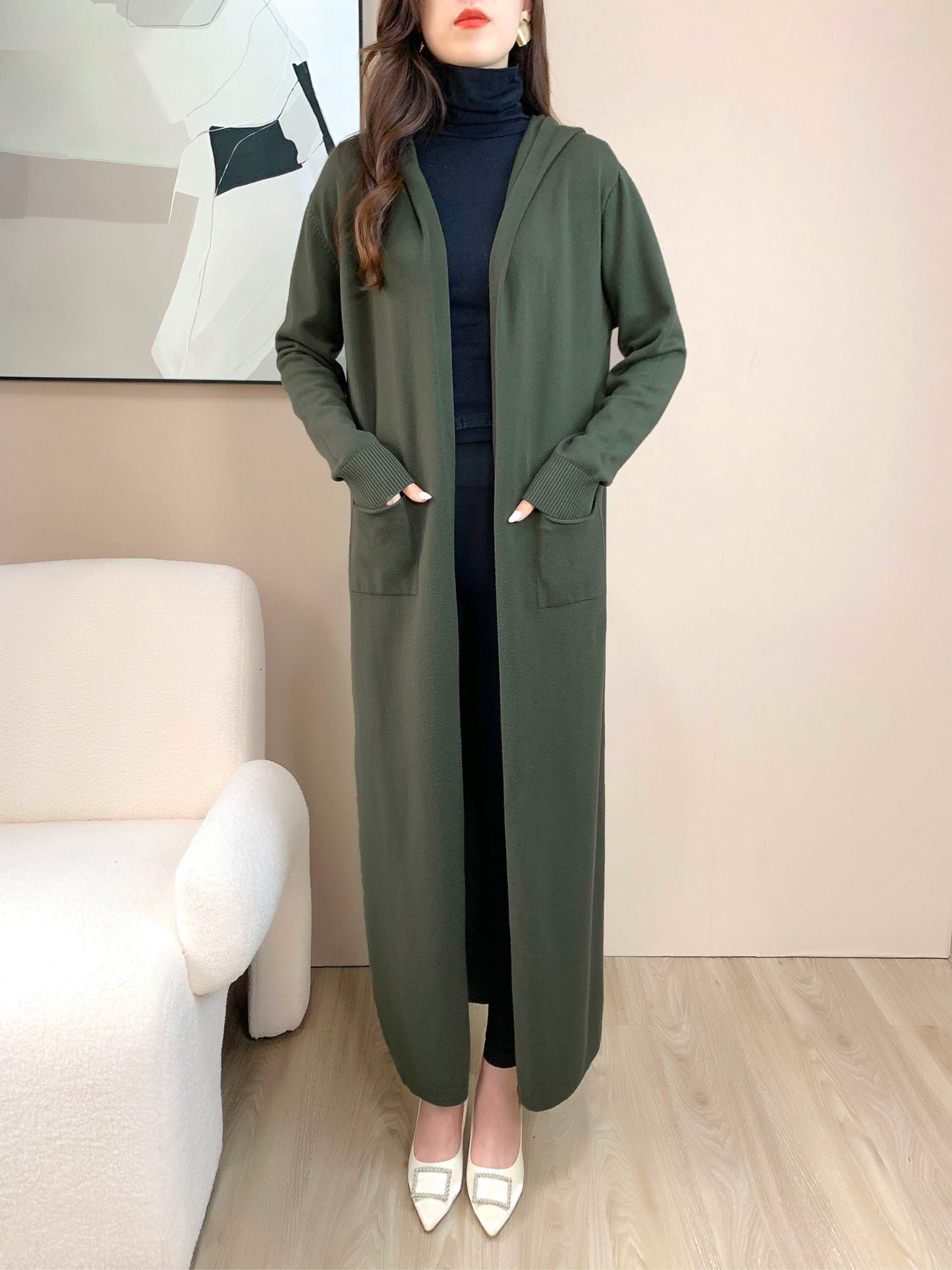 Hoodie Cardigan (L-19091L)