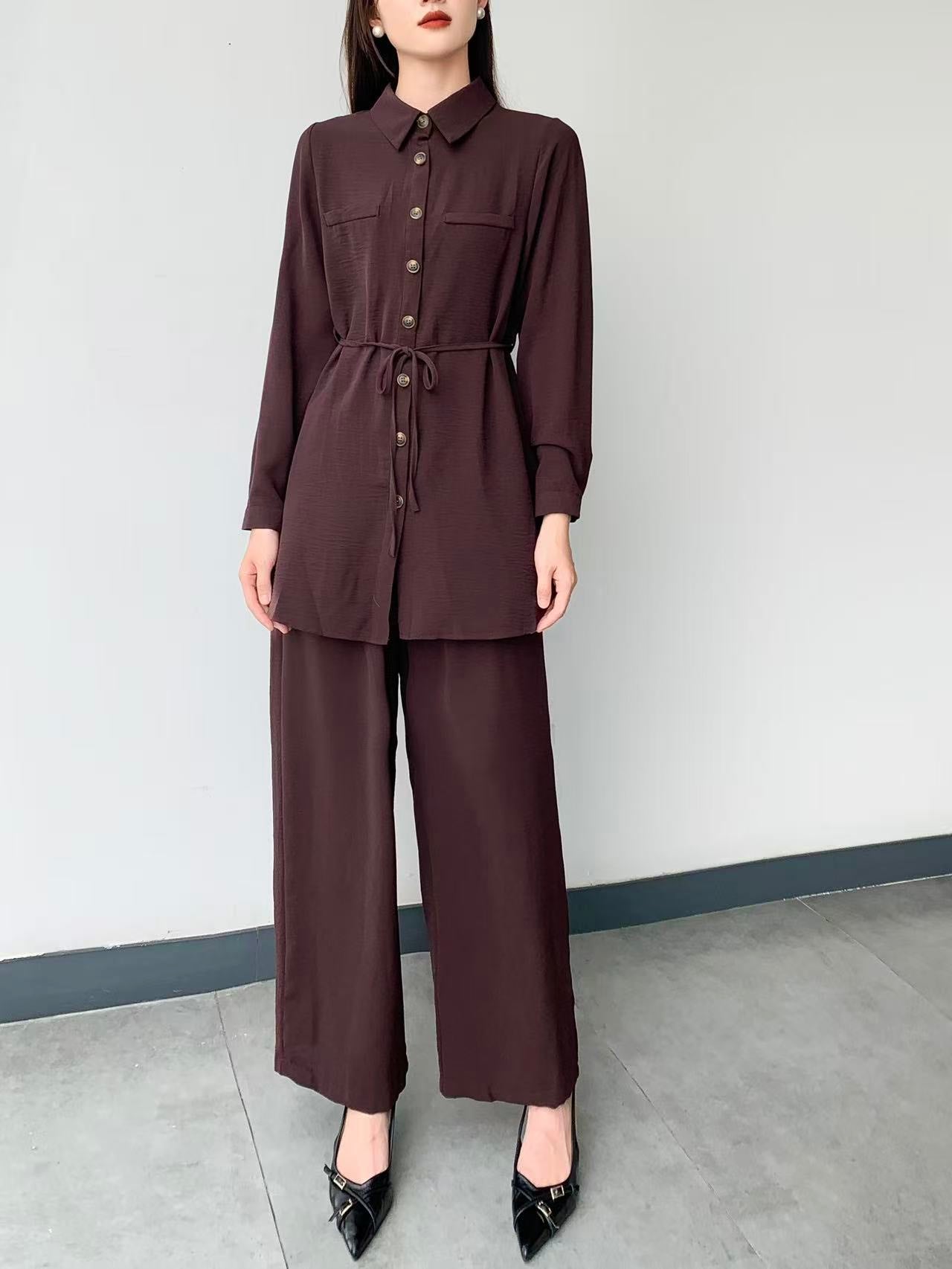 Stripped Longline Blouse (Bottoms Only) (L-6810B)