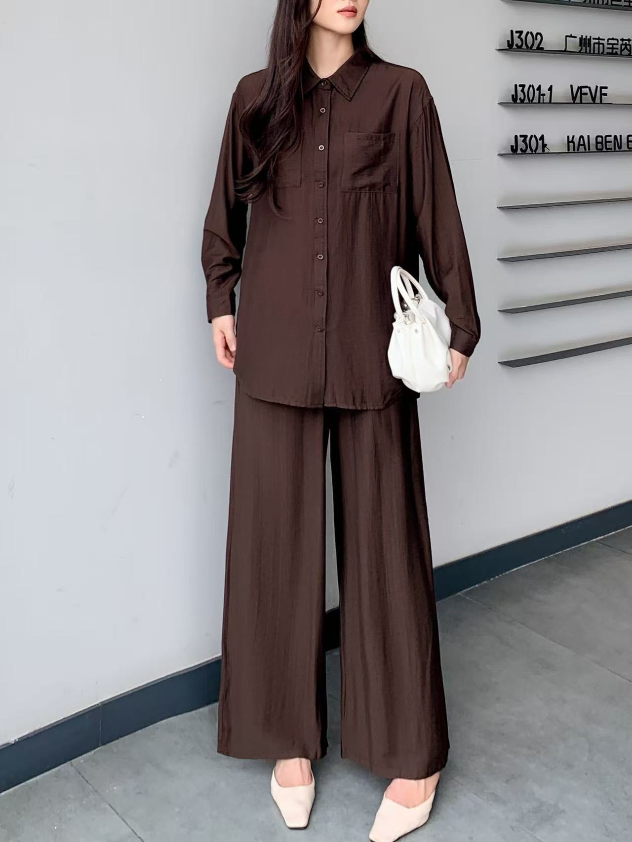 Wide Straight Pants Bottoms Only (L-24305)