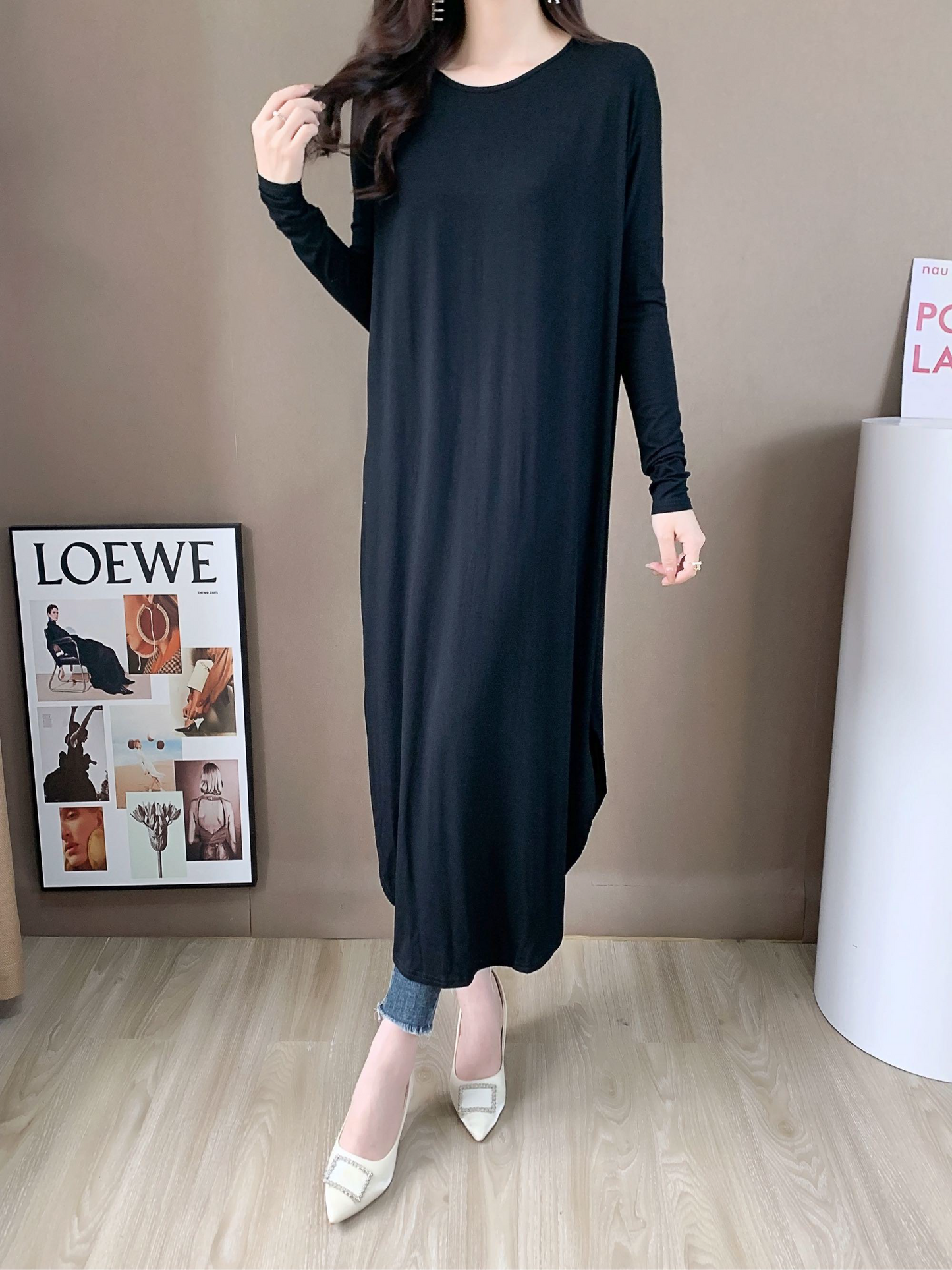 Baggy Maxi Dress (L-19030B)