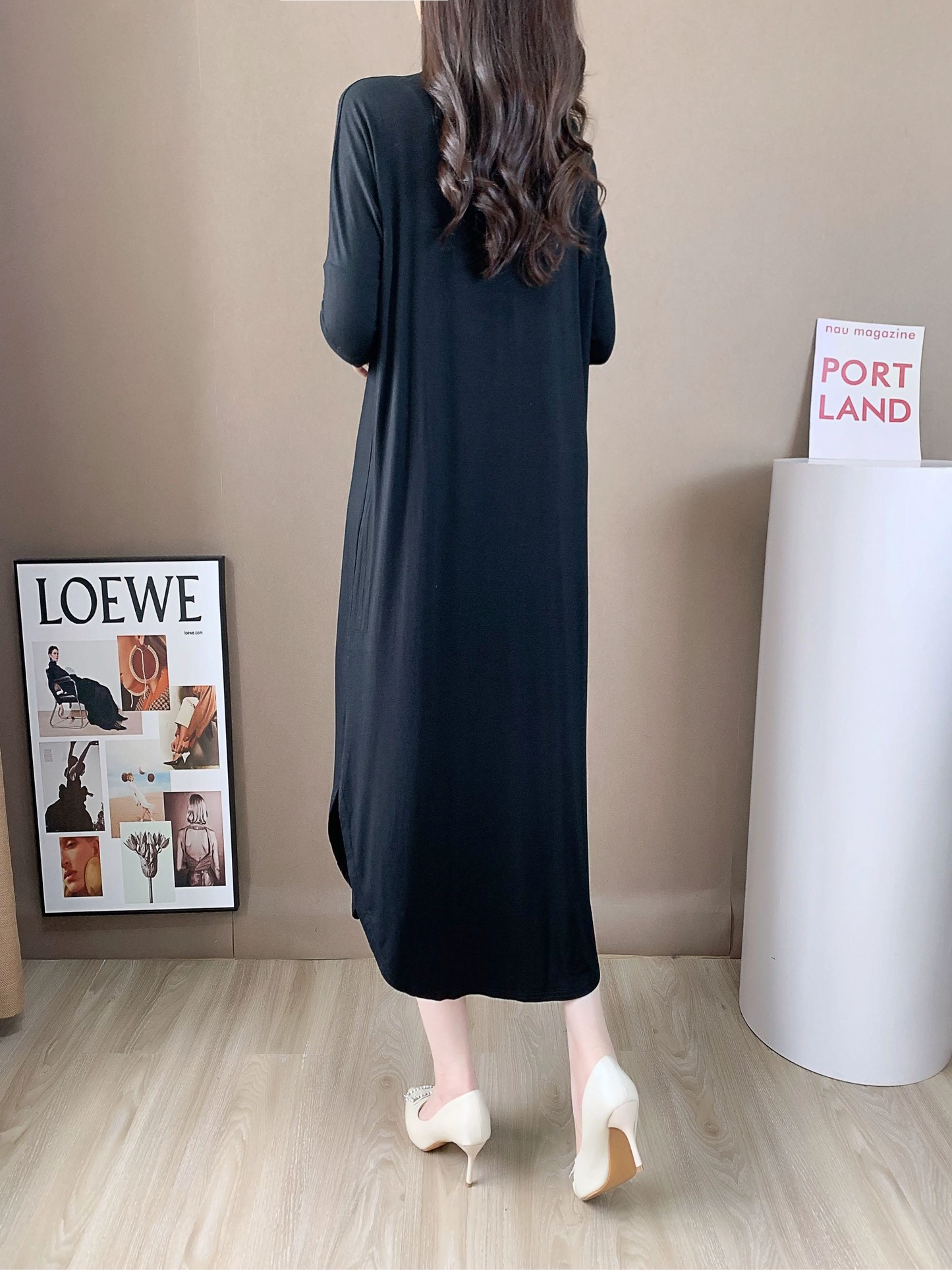 Baggy Maxi Dress (L-19030B)