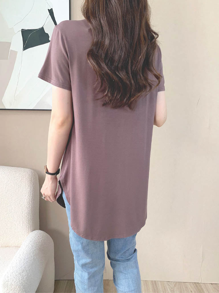 Short Sleeve Modal Shirt (L-22109A)