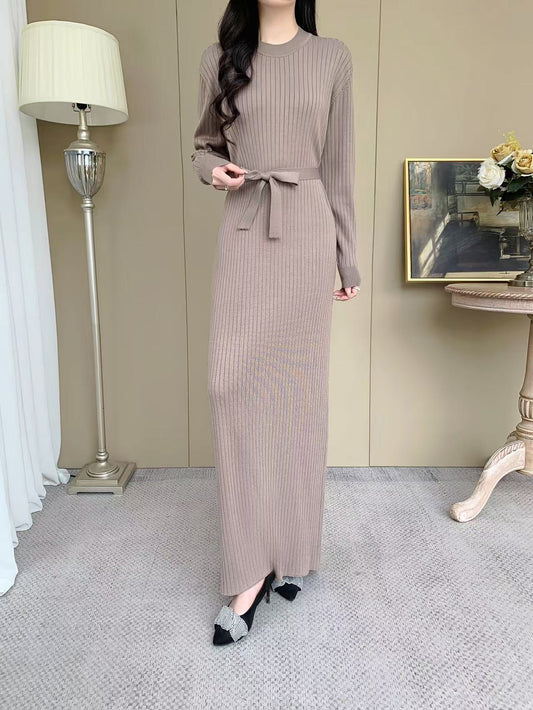 Ribbed Maxi Dress (L-19092C)