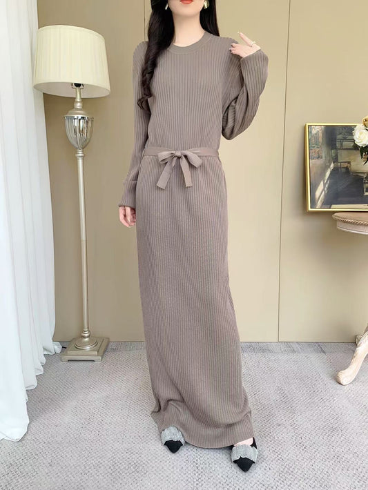 Ribbon Maxi Dress (L-19092A )