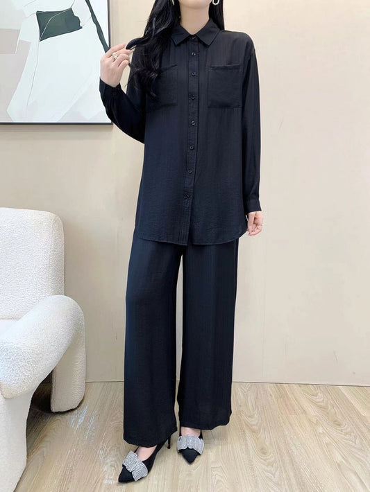 Wide Straight Pants Bottoms Only (L-24305)