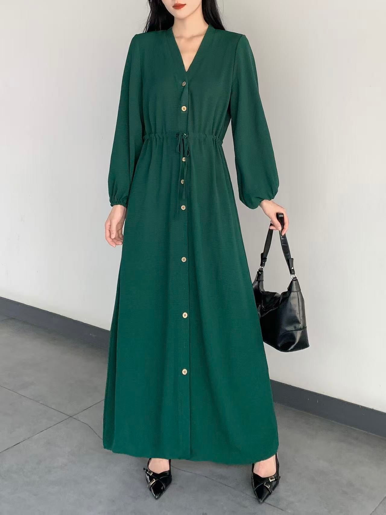 Button-up Maxi Dress ( L-25903 )