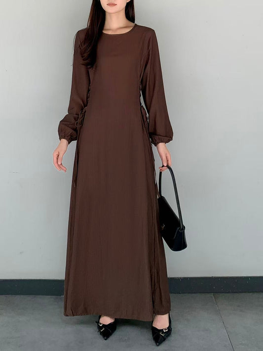 Side Strap Maxi Dress (L-25907)