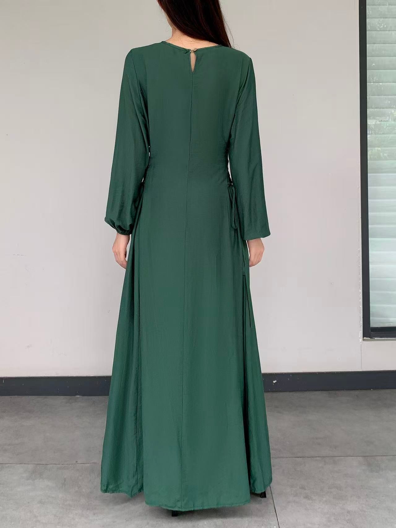 Side Strap Maxi Dress (L-25907)