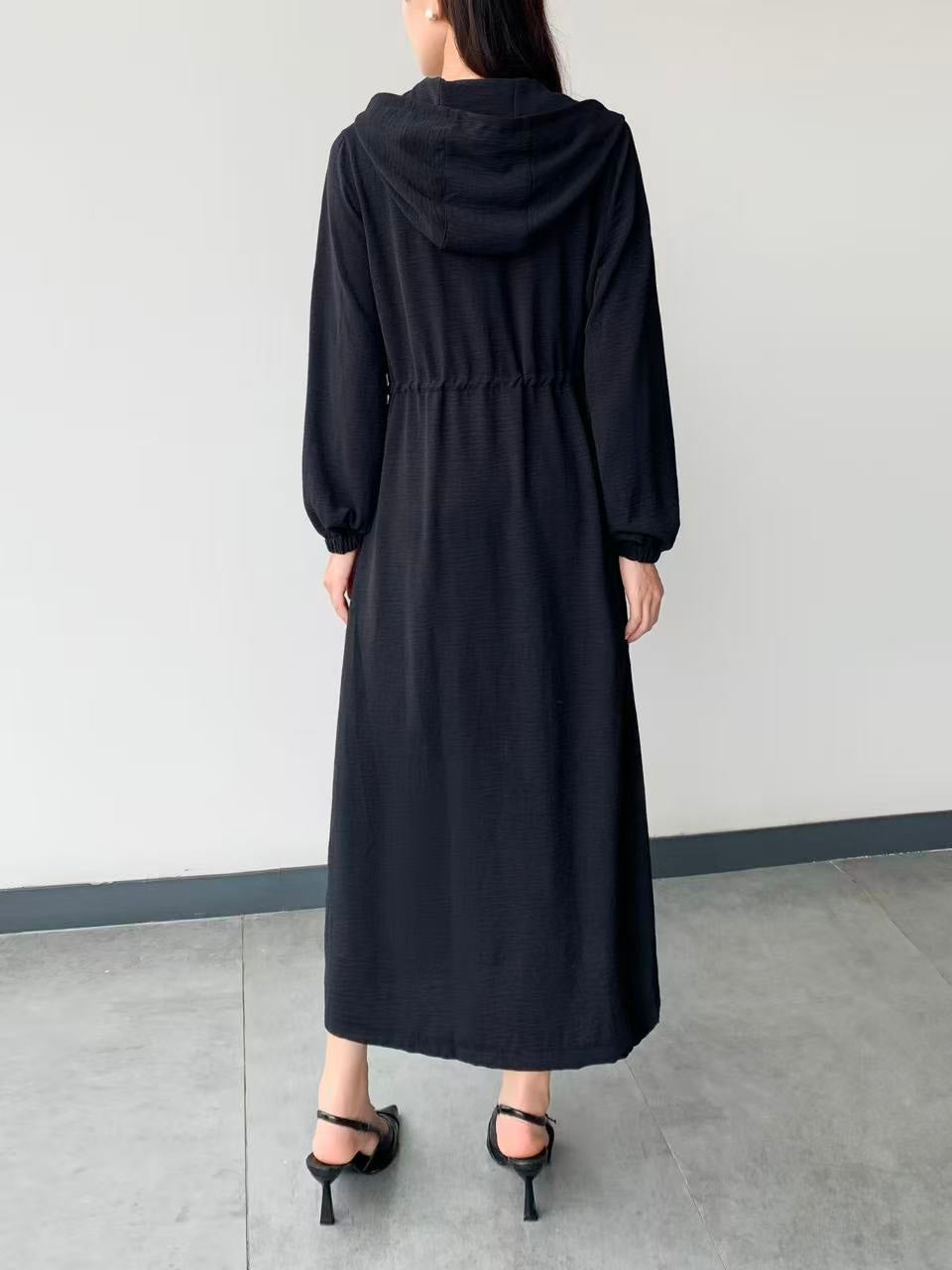 Long Hooded Trench Dress (L-25912)