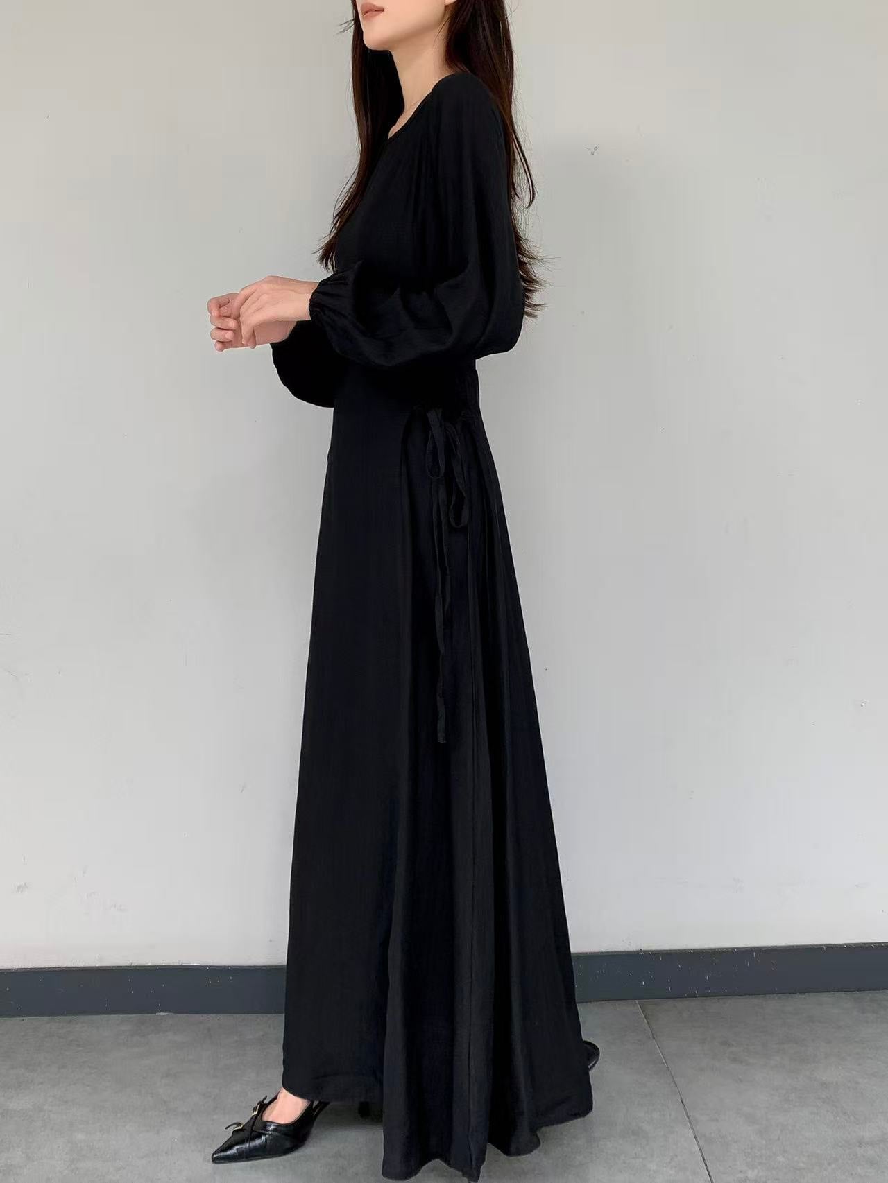 Side Strap Maxi Dress (L-25907)