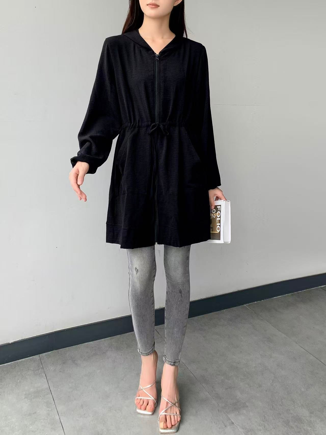 Long Sleeve Zip Hoodie (L-23109)