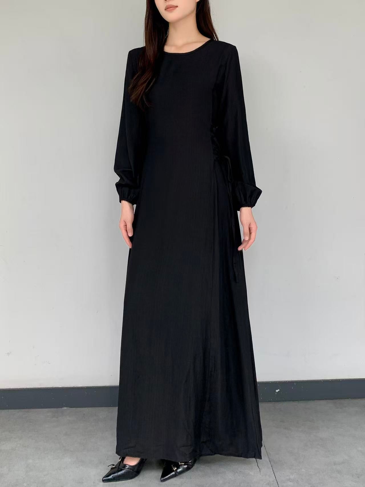 Side Strap Maxi Dress (L-25907)