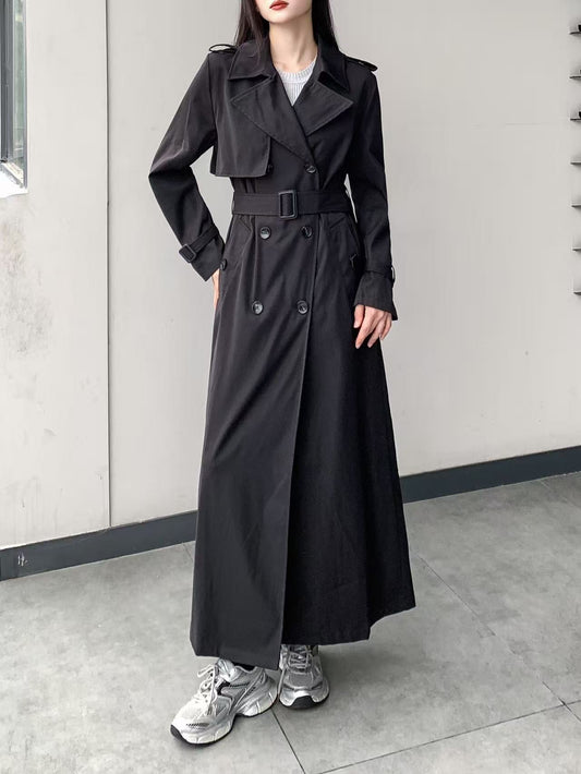 Full Length Belted Trench Coat (L-241033)