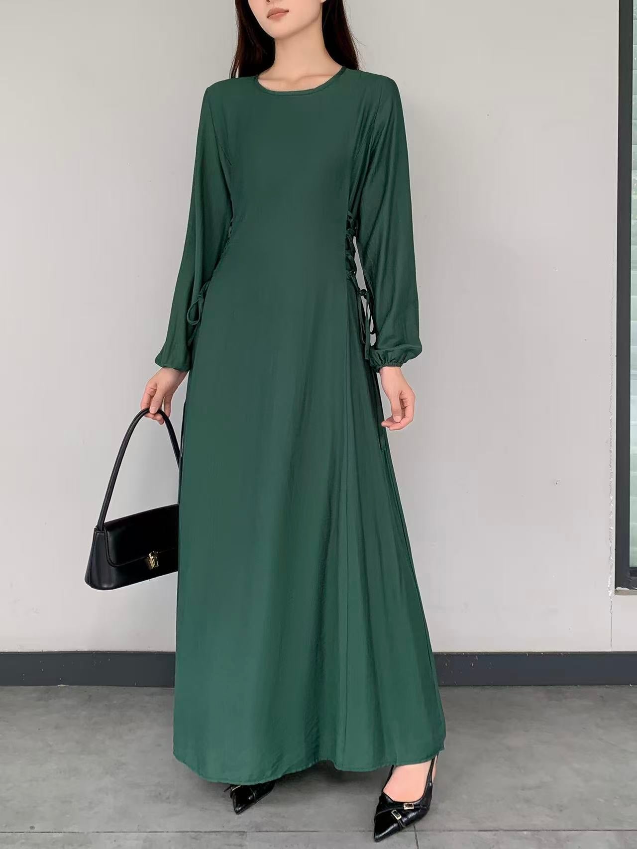 Side Strap Maxi Dress (L-25907)