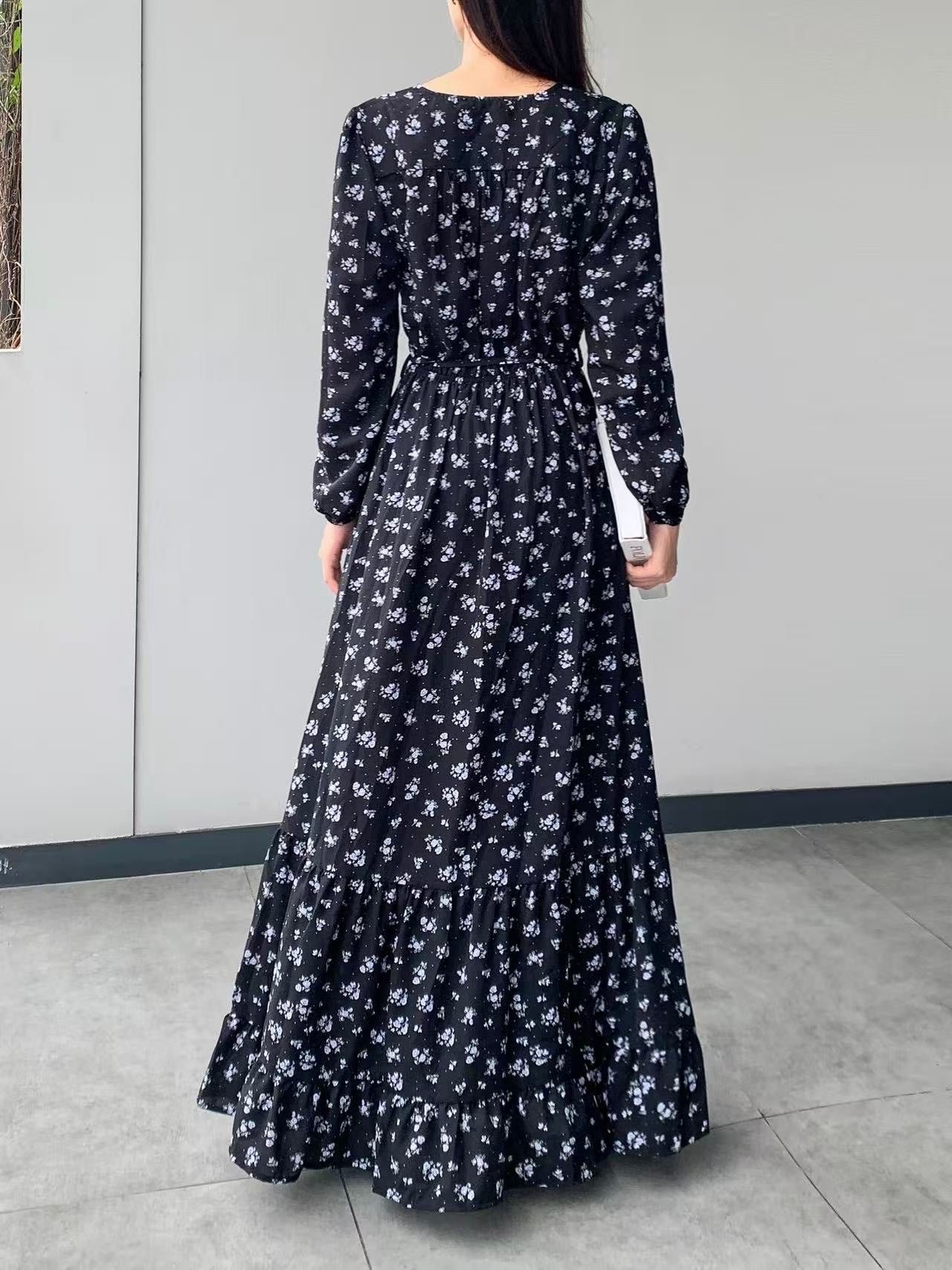 Button Up Maxi Dress (L-21322)