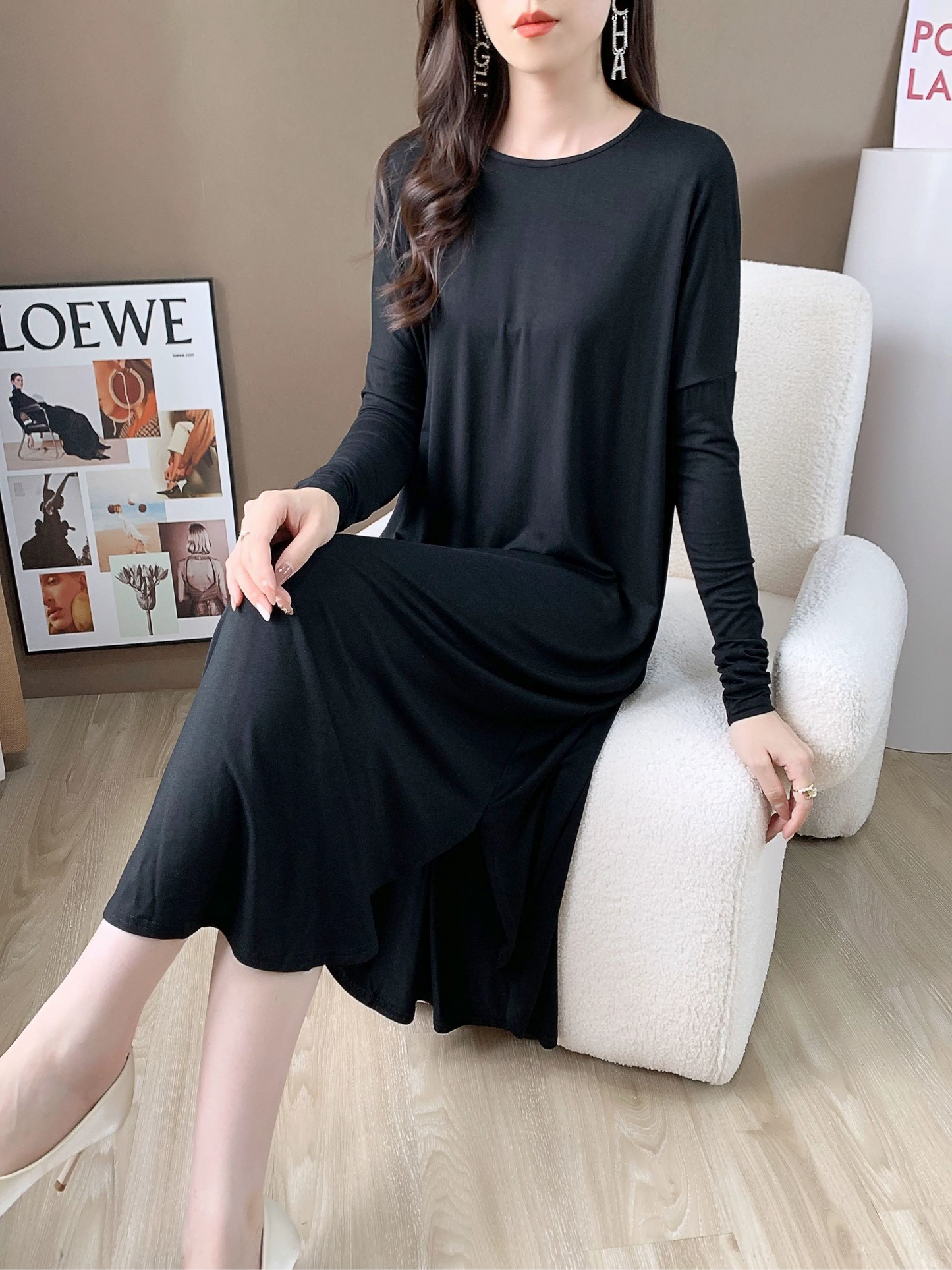 Baggy Maxi Dress (L-19030B)