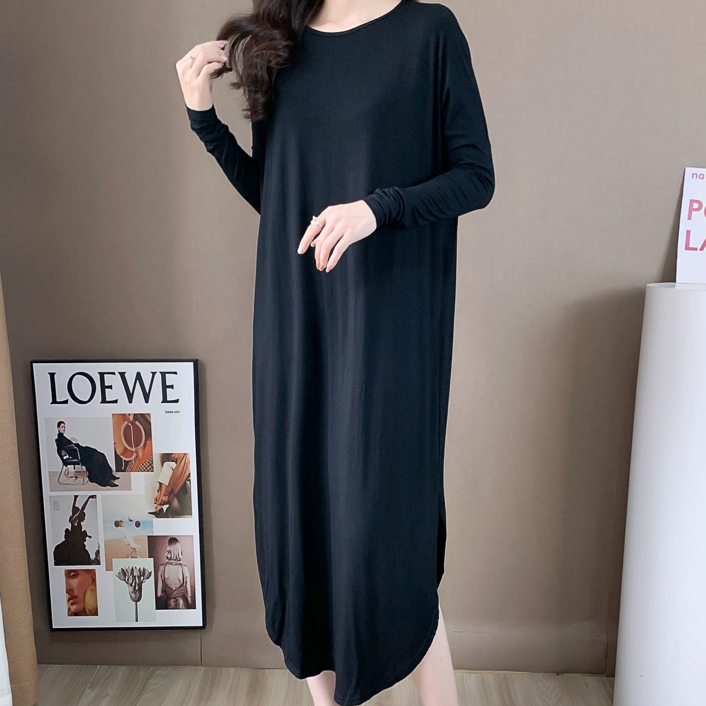 Baggy Maxi Dress (L-19030B)