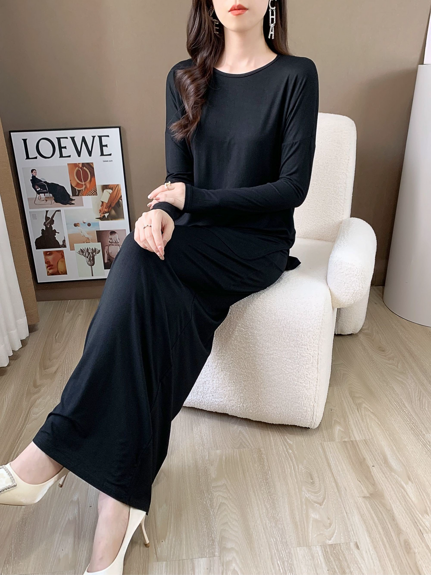 Mid-Length Long Sleeve Top (L-1806)